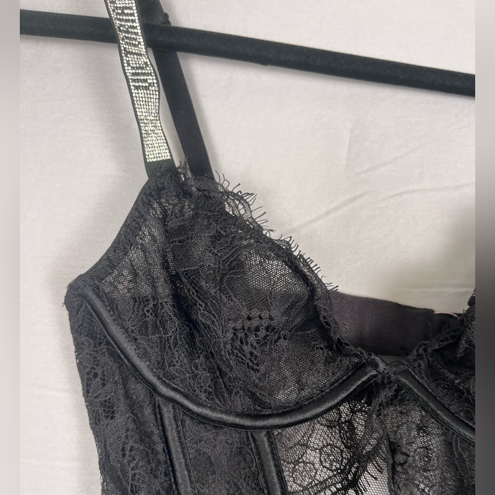 Victoria's Secret Very Sexy Midnight Affair Lace Unlined Teddy Medium Bodysuit - Picture 6 of 12